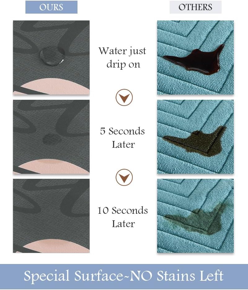 MontVoo-Bath Mat Rug Long Non Slip Super Absorbent Bathroom Runner Stain Resistant Quick Dry Thin Bathroom Mat Fit Under Door-24"x70",Pink