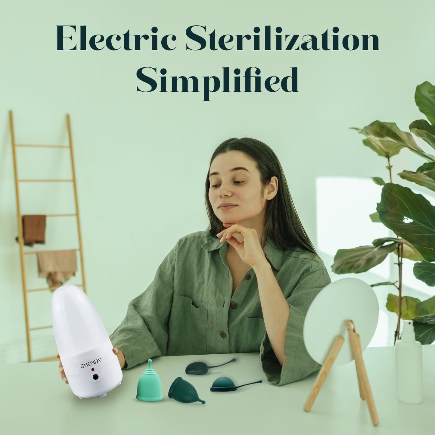 SHORDY Menstrual Cup and Steamer Sterilizer for Beginners Kit Set of 2 Period Cups (Small & Large) Electric Steam Sterilizer Cleaner for Easy Wash Heavy Flow Tampons Pads & Disc Alternative for Women