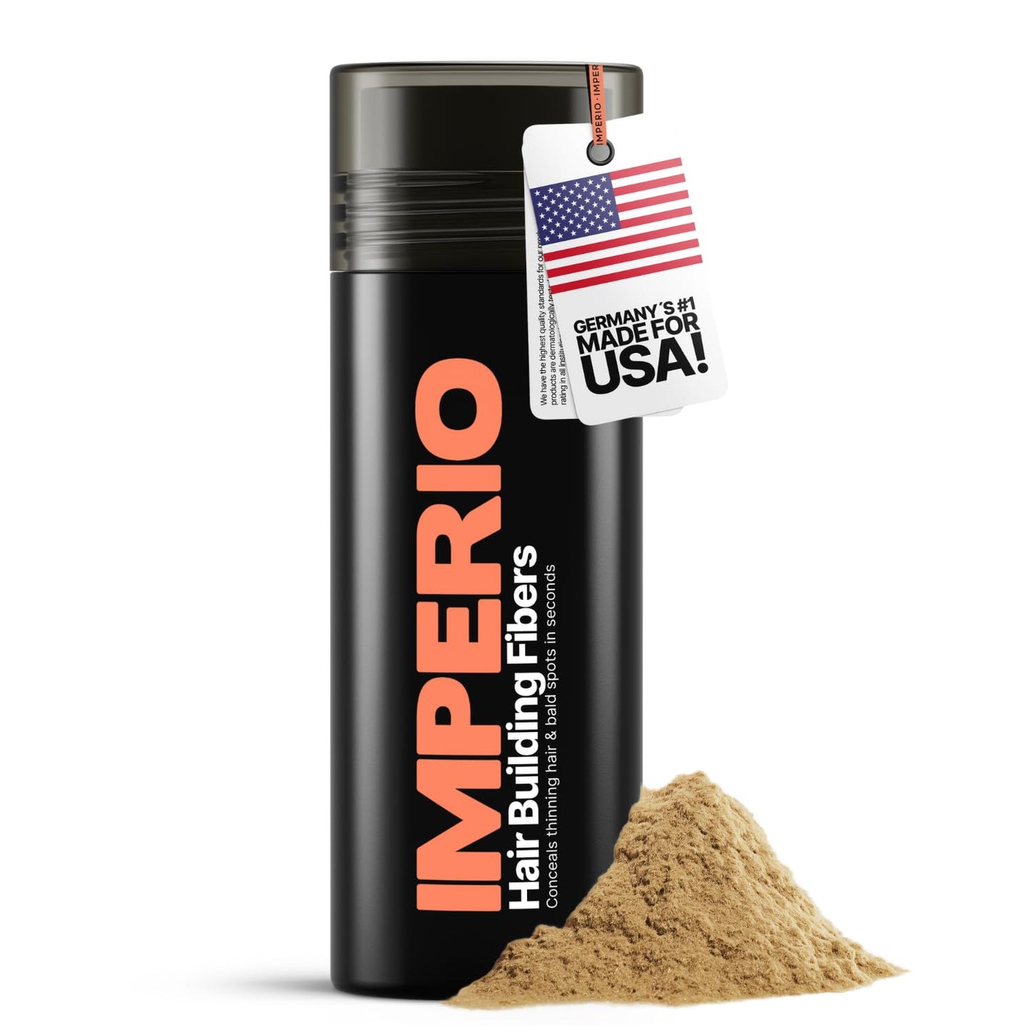 IMPERIO Hair Building Fibers for Thinning Hair - 26g Premium Hair Fibers for Women & Men in Hairdresser Quality - Hair thickening in less than 20 seconds (Dark Blonde)