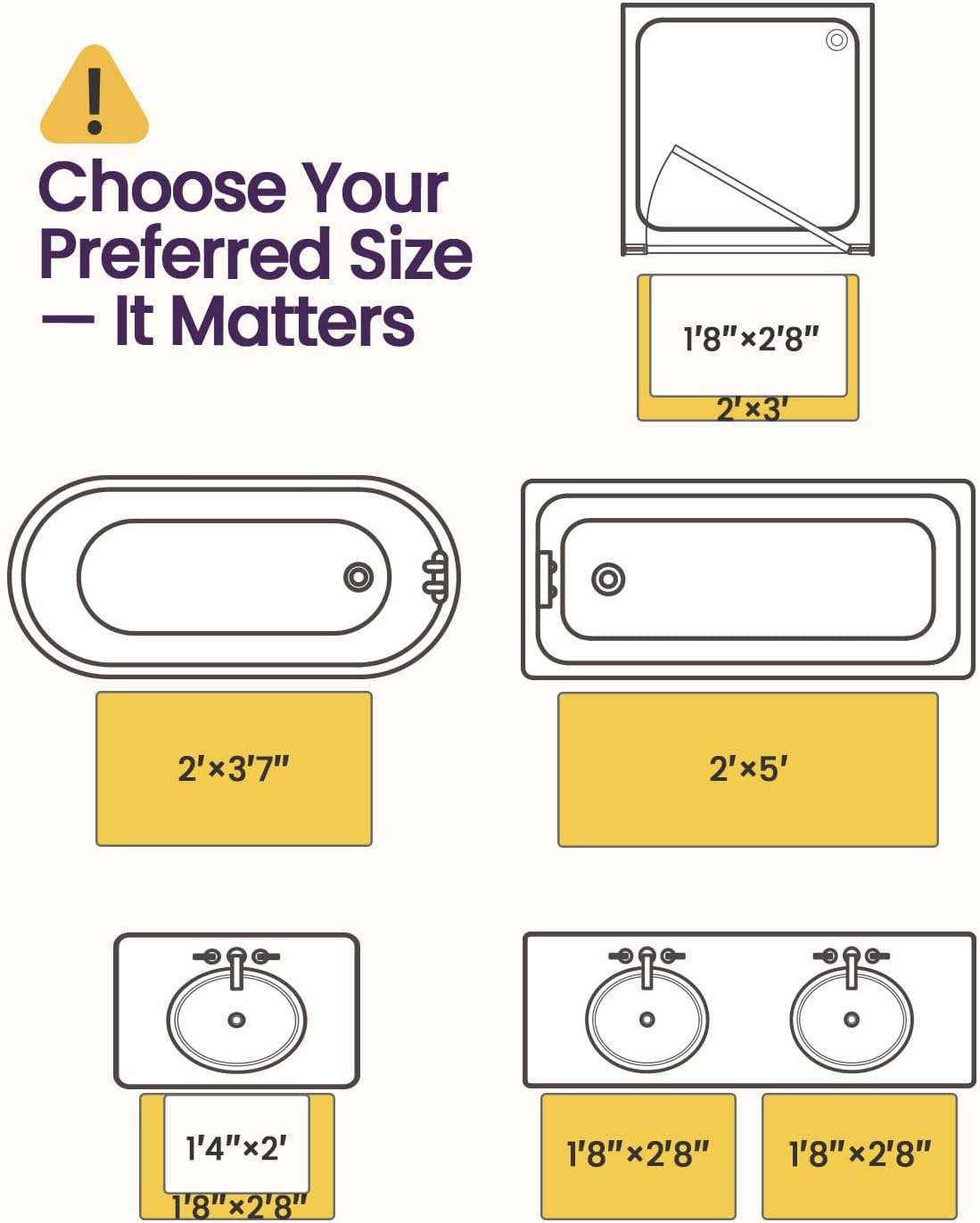 DEXI Bathroom Rug 32x20, Non Slip Washable Bath Mat for Shower Floor, Absorbent Soft Bathmat with Rubber Backing, Quick Dry Microfiber Carpet, Grey