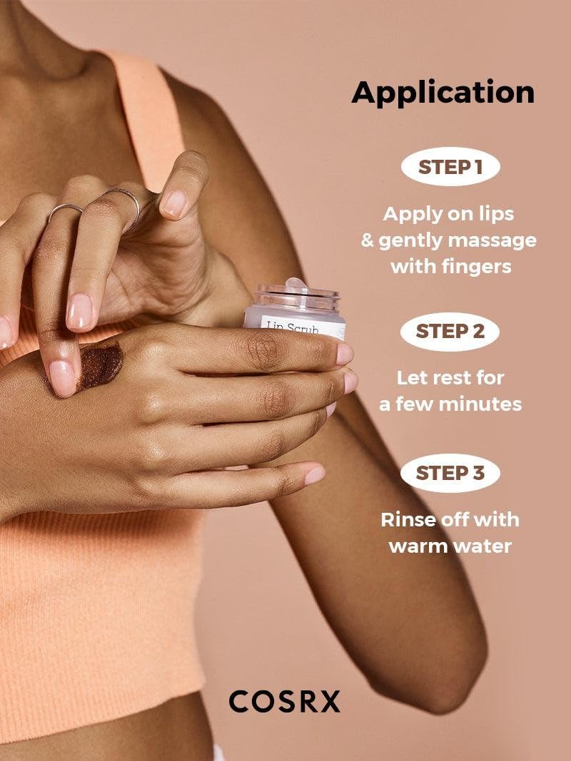 COSRX Lip Care Balm for Dry Chapped Lips, Enriched with Shea Butter, Sleeping Mask, Korean Skin Care, Animal Testing-Free, Artificial Fragrance-Free, Parabens-Free (Lip Scrub)