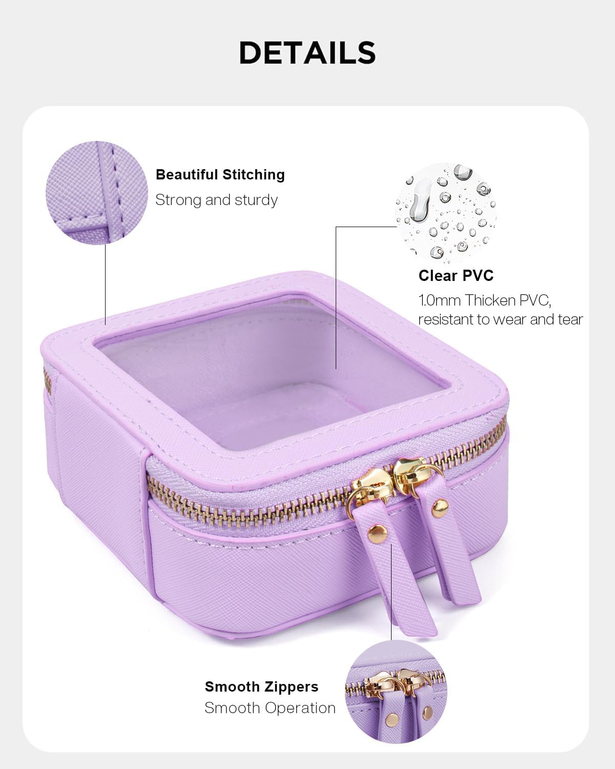 Travel Clear Makeup Bag Set, TSA Approved Cosmetic Bag Case with Zipper Portable Makeup Pouch Toiletry Bag Women Traveling Cosmetic Organizer Storage Bag Car Organizer Car Essentials for Women