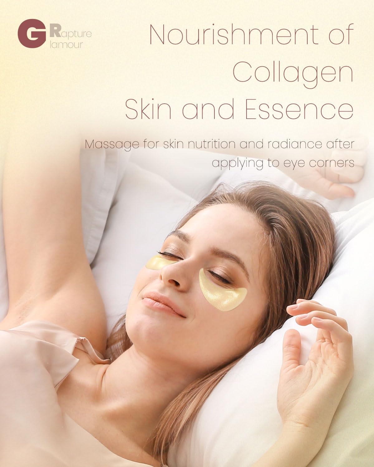 24K Gold Under-Eye Patches, 120 Pcs Collagen Serum Eye Mask Pads, for Bags/Anti-Aging/Wrinkles/Rejuvenation/Hydration, Cooling & Soothing the Skin, Relieving Fatigue, 12.7 Fl Oz, 2 Pack