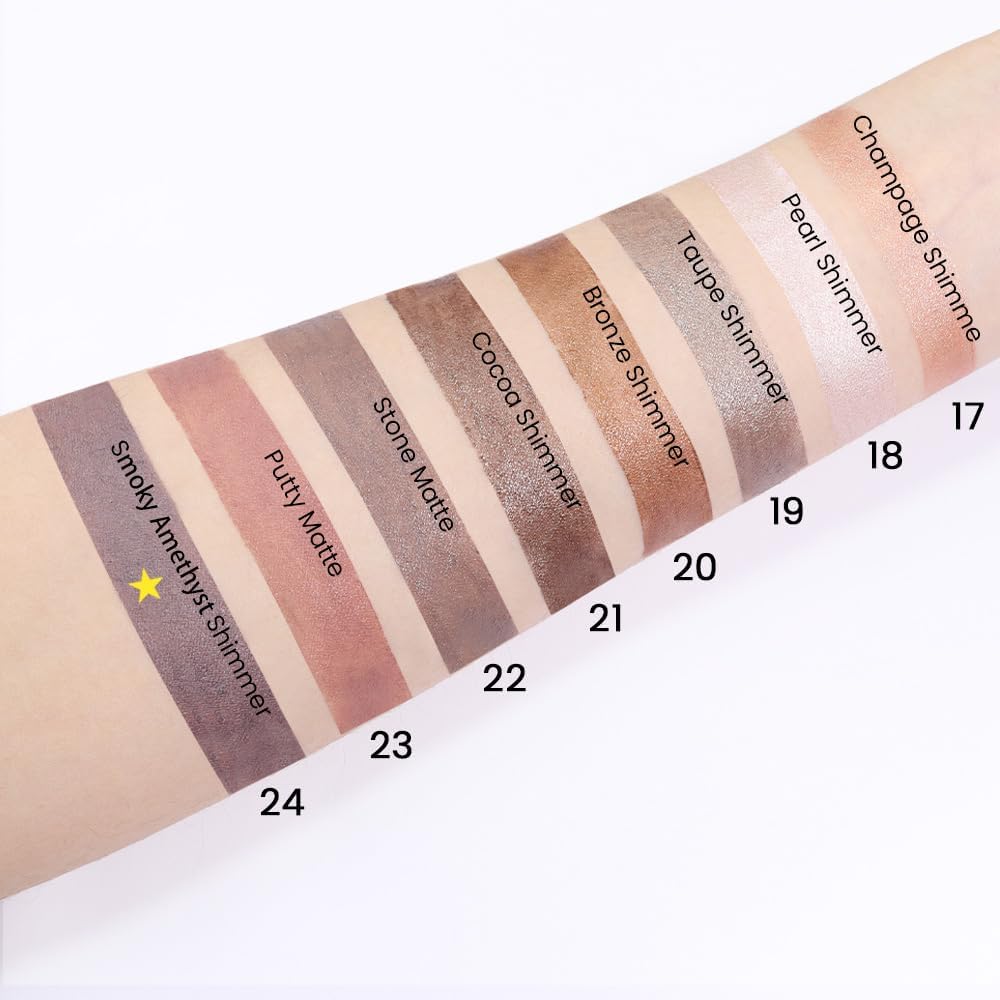evpct 2Pcs Cream Eyeshadow Sticks Set for Eyes Waterproof, Smoky AmethystShimmer Matte Eye shadow Stick Pencil Pen Bulk sombras en crema para ojos 24+24