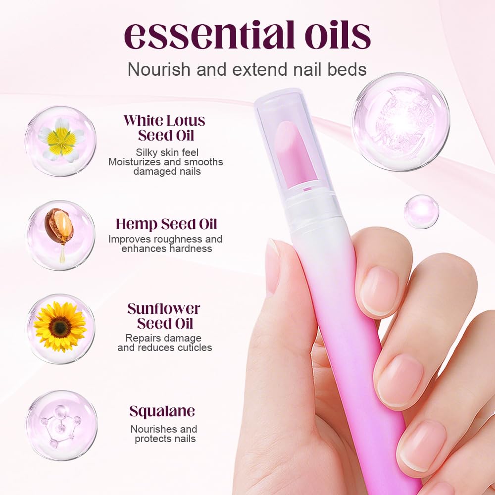 Upgrade 3-in-1 Nail Care Pen, 2025 Cuticle Pusher with Ceramic Tip for Hangnails, Dry & Damaged Nails, Nail Cuticle Remover Pens, for Moisturize Strengthen Nails (1 PC)