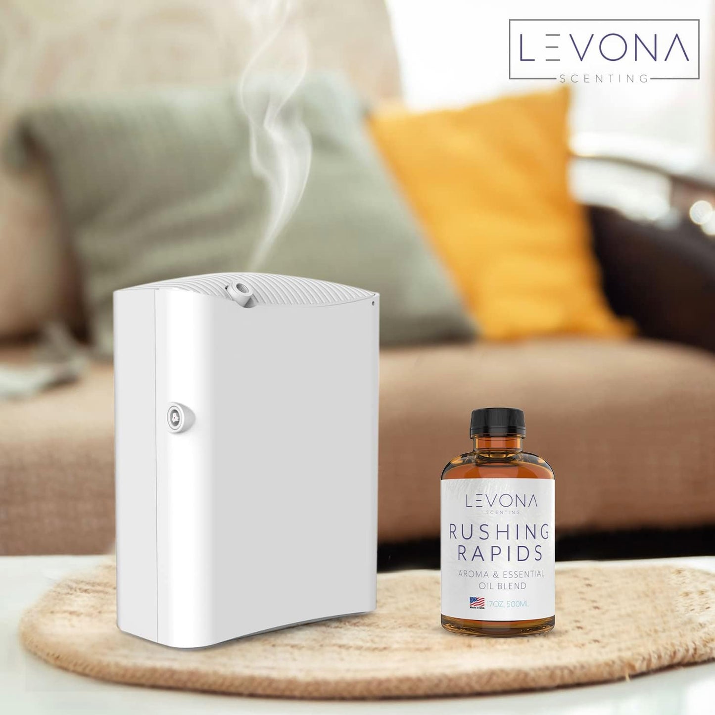 Levona Scent Essential Oils For Diffusers For Home: Hotel and Home Luxury Scents Oils For Diffuser - Rushing Rapids Scented Oil With Citrus Essential Oils And A Touch Of Vanilla Fragrance Oil - 500 Ml