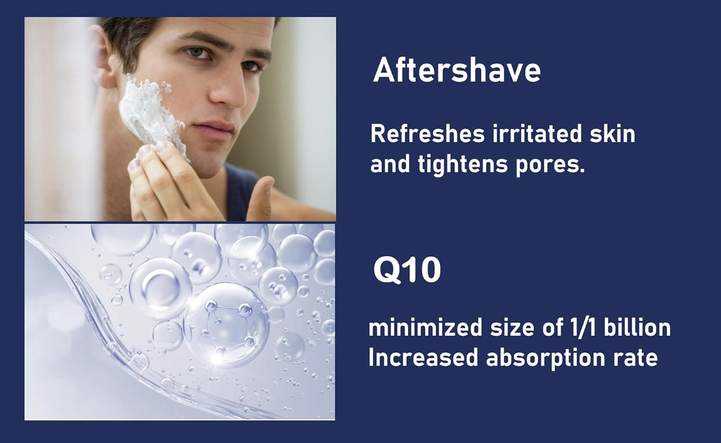 CHARMZONE Albatross Skincare for Men Aftershave Toner and Emulsion Set Father's Day Gift Set Hydrating Moisturizing Nourishing Toner+ Fluid + Travel size Total of 10.5 fl.oz