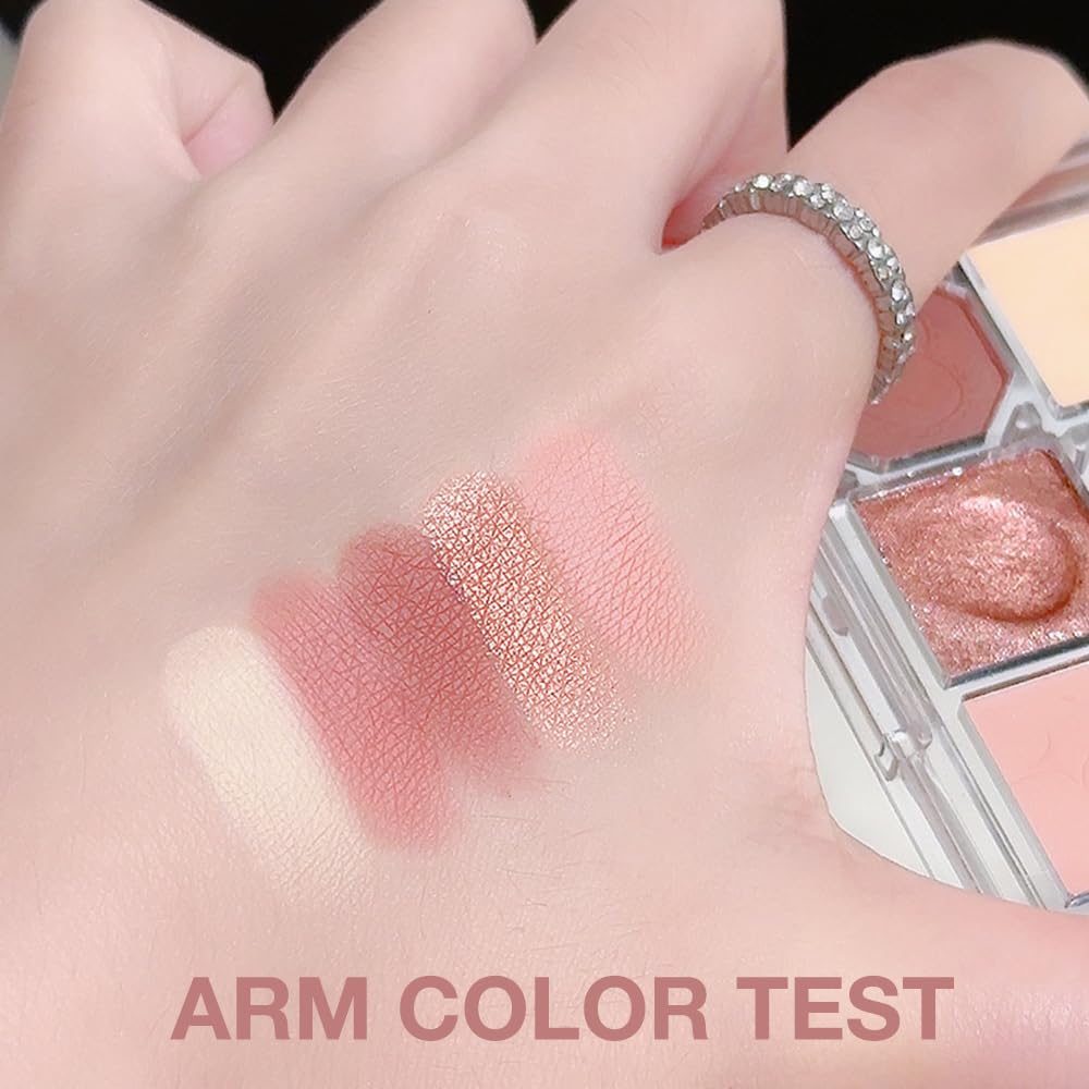 5 Colors Eyeshadow Palette Makeup, Matte Shimmer Eye Shadow Palette, Long Lasting Naturing-Looking, paleta de sombras de ojos,Everyday to Eye Makeup Looks,Vegan & Cruelty-free 01#