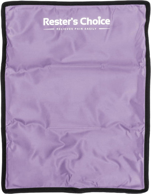 rester's choice Ice Pack for Injuries Reusable, Soft Gel Flexible - (Large: 11"x14.5") for Hip, Shoulder, Knee, Back - Comfy Cold Pack Compress for Swelling, Bruises, Surgery (Lavender, 1 Pack)