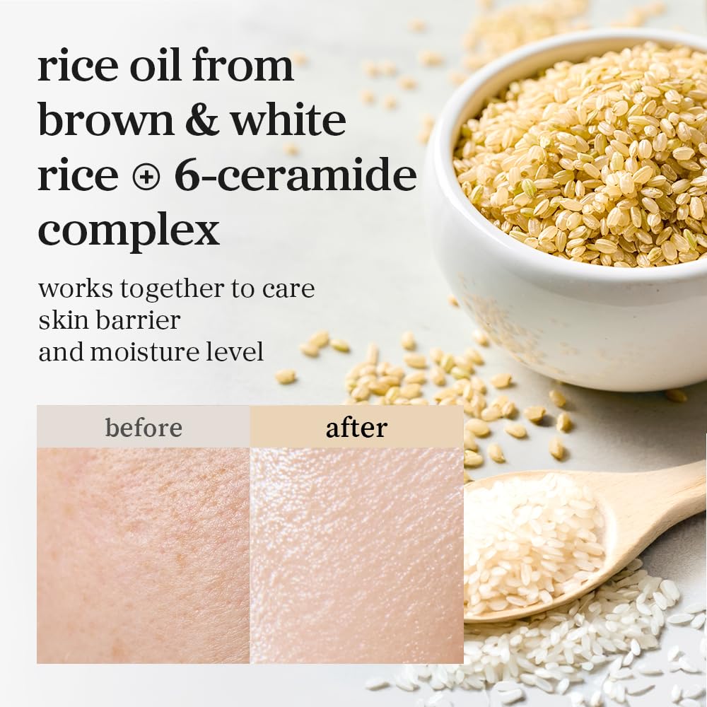 NOONI Korean Cleansing Oil – Snow Aqua 0 Rice Ceramide Barrier Care Cleansing Oil | Makeup Remover, Face Wash, Gentle Facial Cleanser, Pore Care, Korean Skin Care, Vegan, 6.76 Fl Oz