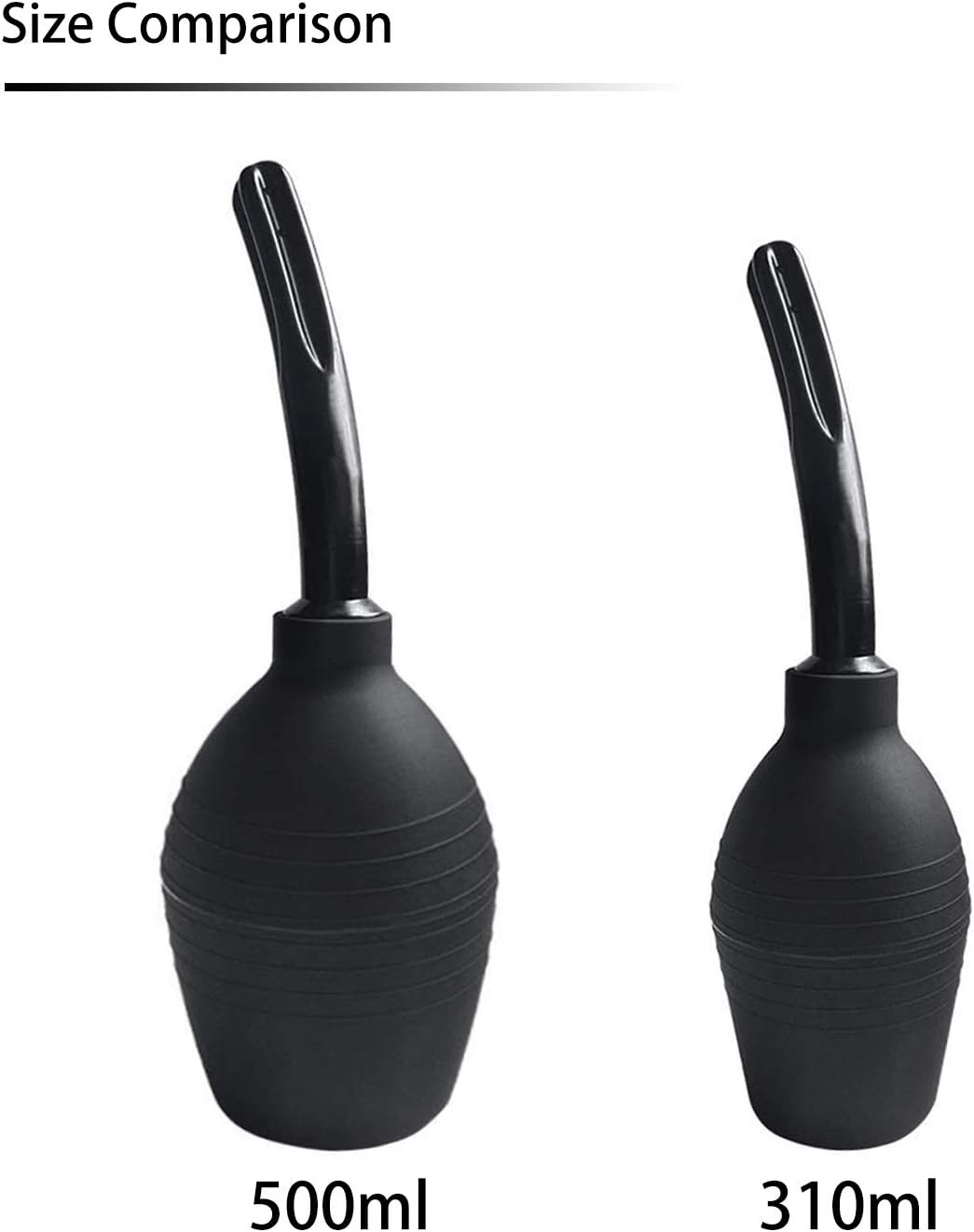 Abyclean Anal Douche Enema Bulb Vaginal Douche Enema Cleaner for Women’s or Man’s Health (500ml Black)