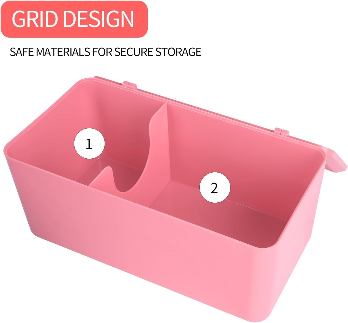 Pad and Tampon Organizer for Bathroom,Sanitary Napkin Holder, Pad and Tampon Organizer for Period, Sanitary Napkin Storage Container, Light Pink