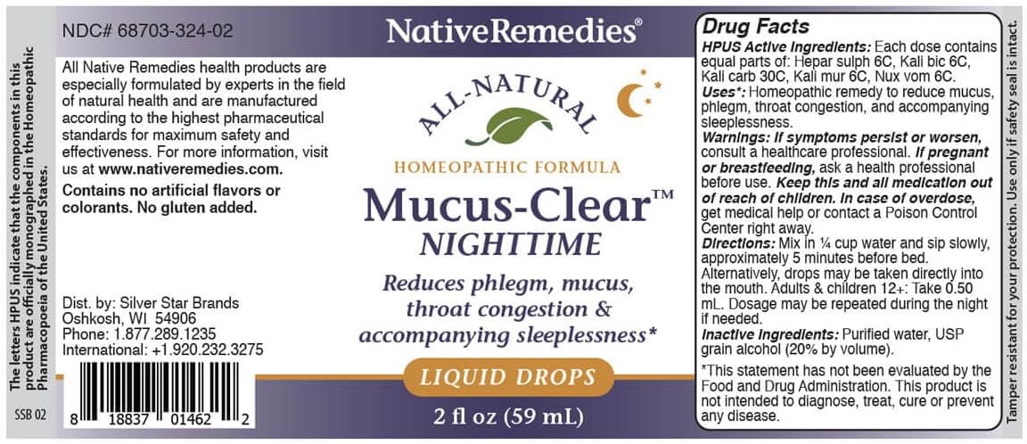 Native Remedies Mucus-Clear Nighttime 2 Pack