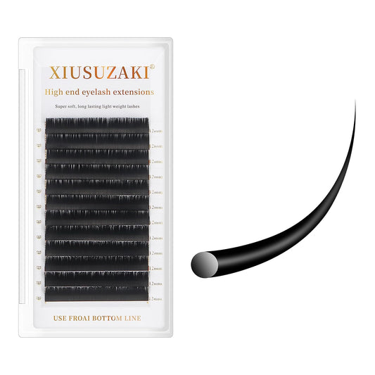 Lash Extensions Supplies Eyelash Extensions 0.05/0.07/0.15mm Thickness Classic Lashes C/D Curl 13mm individual lashes Matte Black Volume Lashes Soft Professional Use(0.05-D,13mm)