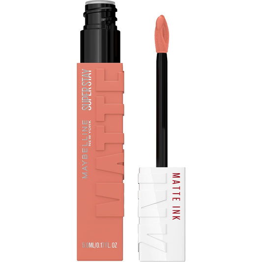 Maybelline Super Stay Matte Ink Liquid Lipstick Makeup, Long Lasting High Impact Color, Up to 16H Wear, Loyalist, Light Pink Beige, 1 Count, Packaging May Vary