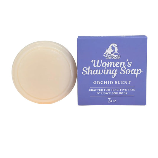 Orchid Scented Shaving Soap for Women – Shea Butter Enriched Moisturizing Bar for Sensitive Skin – Long-Lasting, Smooth Shave for Legs, Underarms & Bikini Area