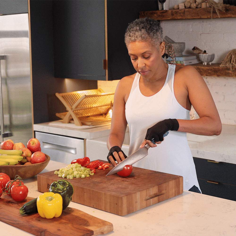 Copper Compression Arthritis Gloves | Fingerless Arthritis Carpal Tunnel Pain Relief Gloves For Men & Women | Hand Support Wrist Brace For Rheumatoid, Tendonitis, Swelling, Crocheting 2 Pairs Black L