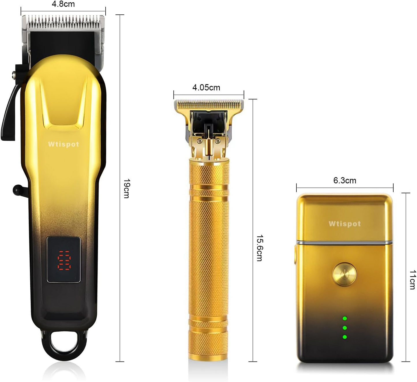 Hair Clippers Set for Men,Hair Clipper Trimmer with LED Display, Professional Cordless Hair Clipper Shaver Beard Trimmer, Hair Cutting Machine for Men, Holiday Gift for Him Father's Day Gift