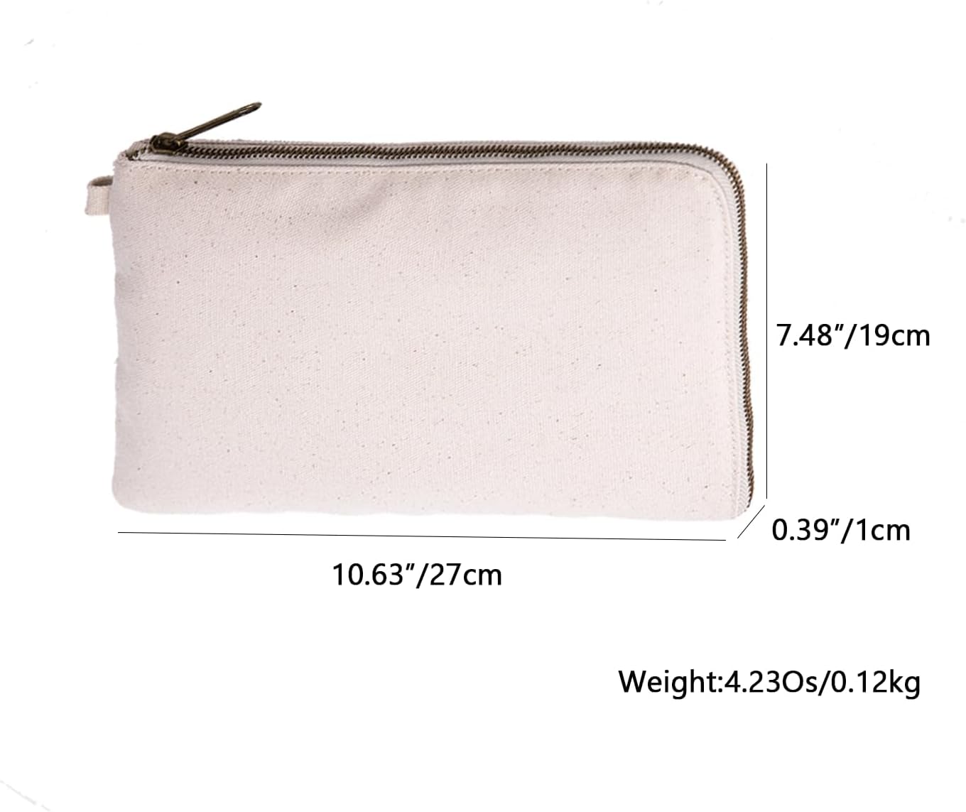 Zipper Pouch Storage Bag Simple and Stylish Women's Cosmetic and Travel Bag (Beige-improved-5)