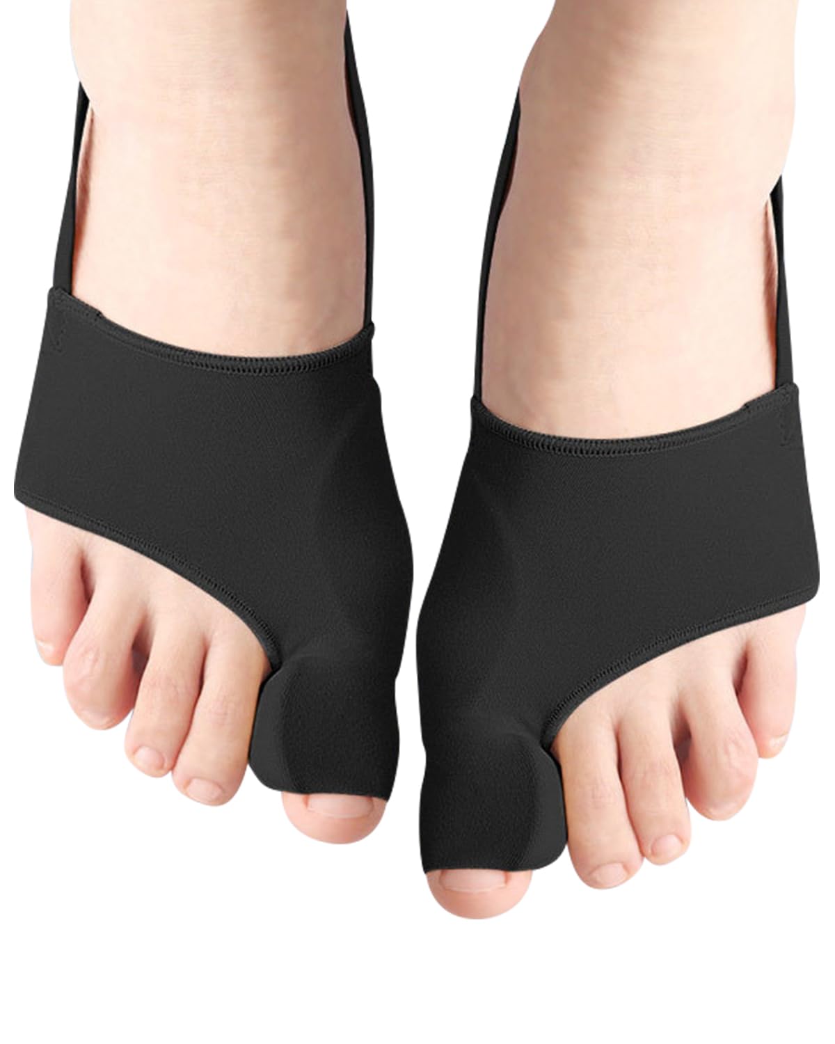 2PC Bunion Corrector for Women Men Toe Pain Relief, Breathable Big Toe Straightener Spacers, Bunion Correction Socks Splint with Built-in Gel Pad and Adjustable Straps