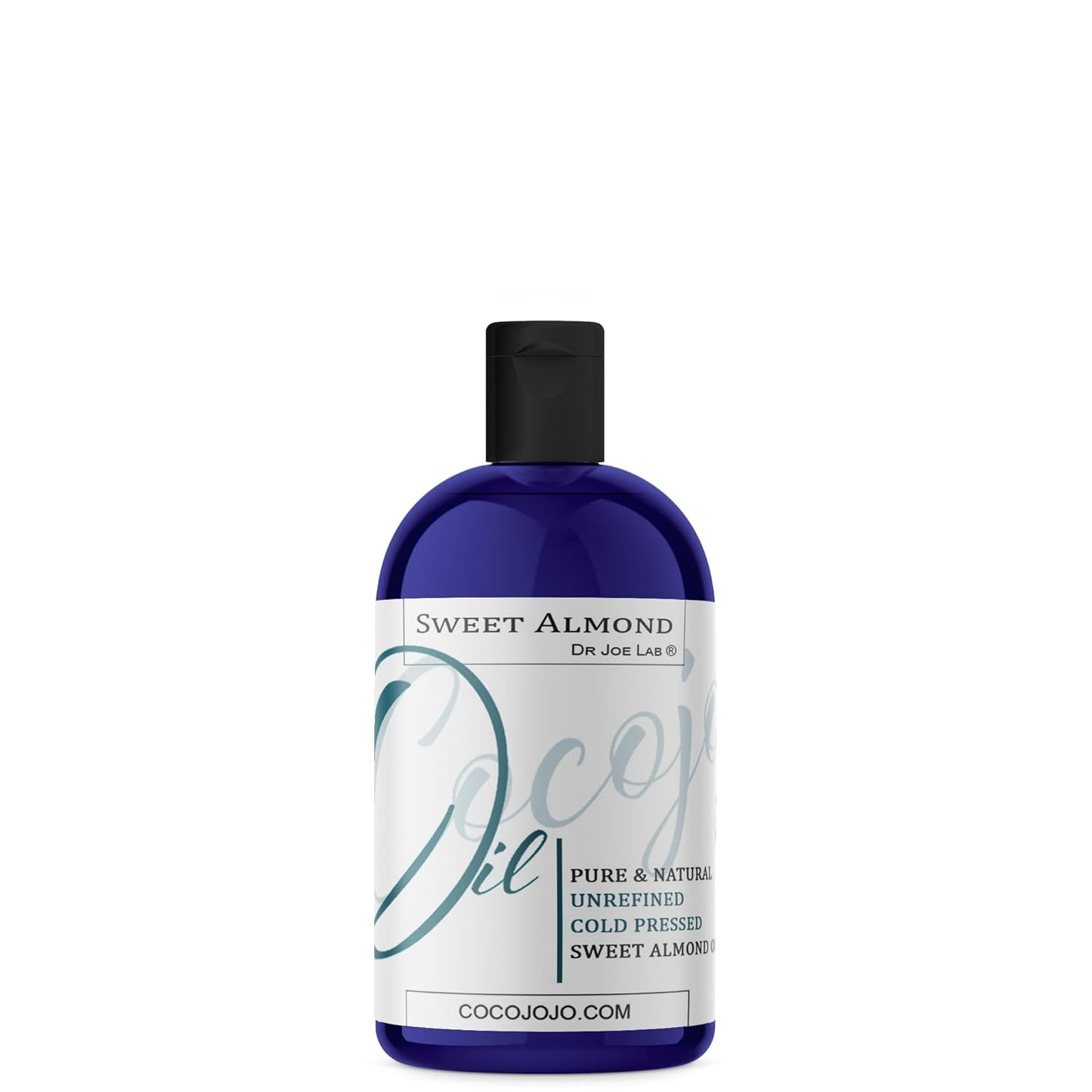Dr Joe Lab Sweet Almond Oil 8 oz Pure Natural Cold Pressed Unrefined Extra Virgin - for Hair Skin Body Nail and Beard Carrier Oil for Essential Oils - Moisturizes, Soothes, Hydrates, & Nourishes