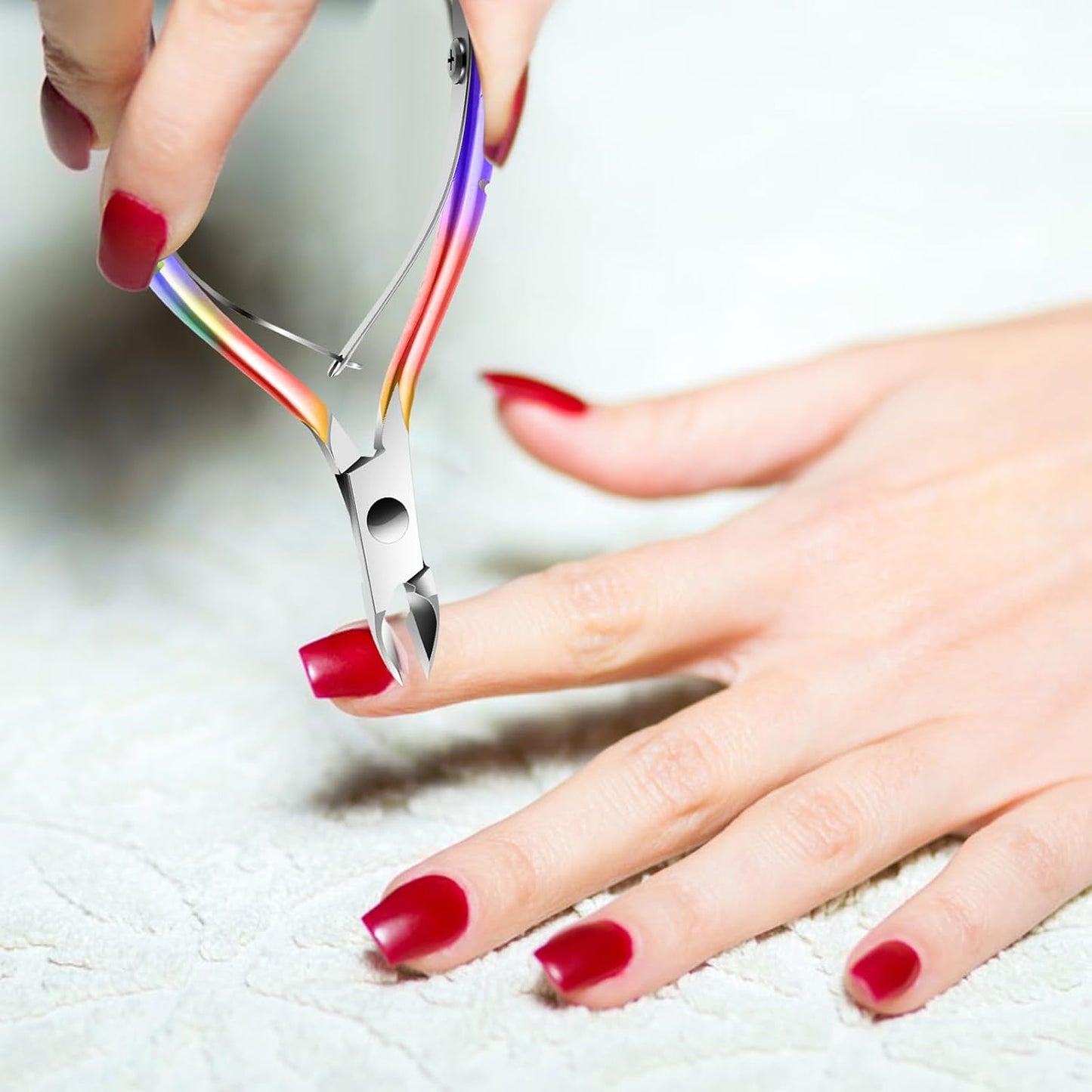 Cuticle Trimmer Cuticle Nippers, Durable Cuticle Cutter, Salon Toe Nail Cuticle Clippers, Stainless Steel Cuticle Remover Cuticle Scissor, Pedicure Manicure Tools for Fingernails and Toenails