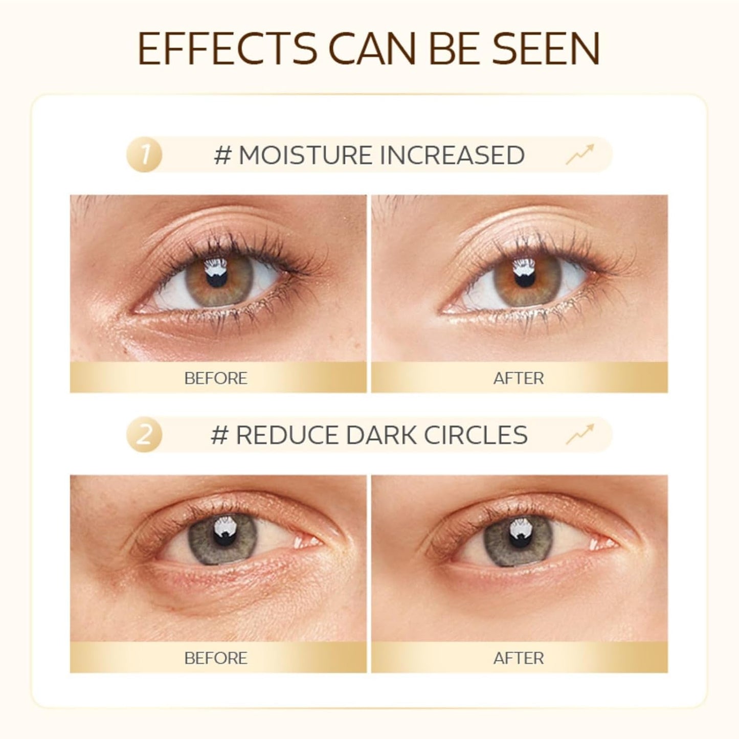 50-Pack Snail Eye Patches with Caffeine & Hyaluronic Acid - Moisturizing Golden Eye Masks for Dark Circles,Puffy Eyes, and Under-Eye Bags - Revitalize Your Skin Care Routine