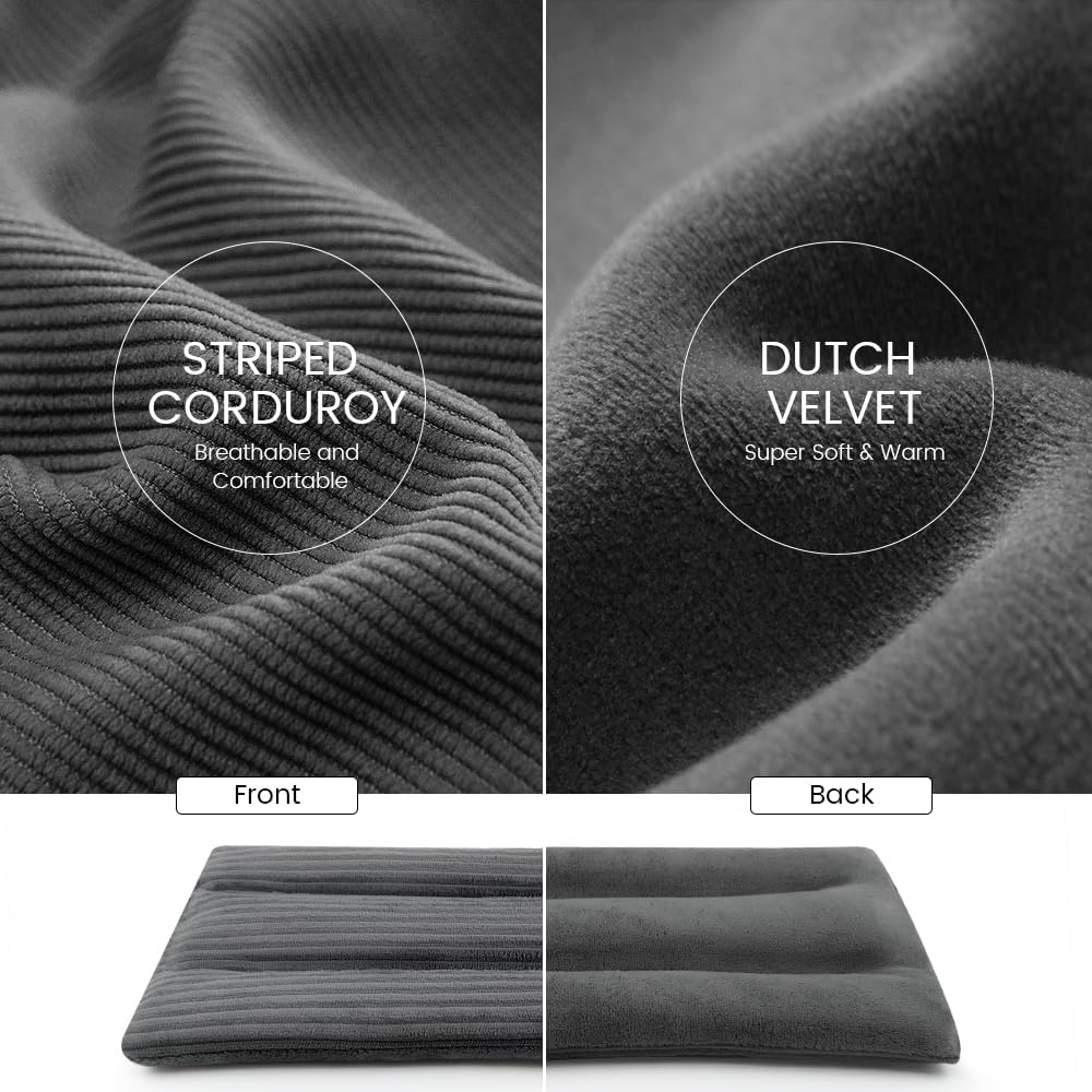 Microwave Heating Pad 6 x 12 Heating Pad Microwave, Microwave Bean Bag Heating Pad for Neck and Shoulders, Moist Heat Pack Pillow Warm Compress for Knee, Muscles, Joints, Abdomen (Dark Gray)