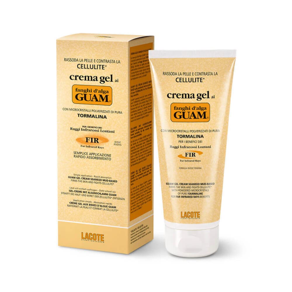Guam Classic Strengthening Gel Mud Cream against Cellulite With Tourmaline and Far Infrared Rays (FIR Formula), After Care for Body Wraps to Prolong the Effect, 200 ML