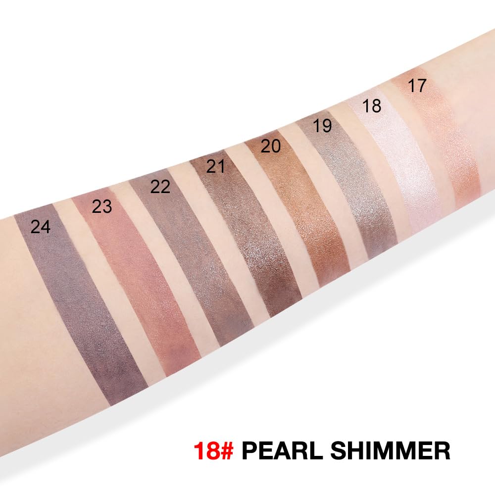 evpct Pearl Shimmer Cream Eye Shadow Brightener Sticks Set for Eyes, Pearl Shimmery Matte Pencil Eye shadow Applicator Stick Pen Palette Makeup Waterproof sombras en crema para ojos 18#