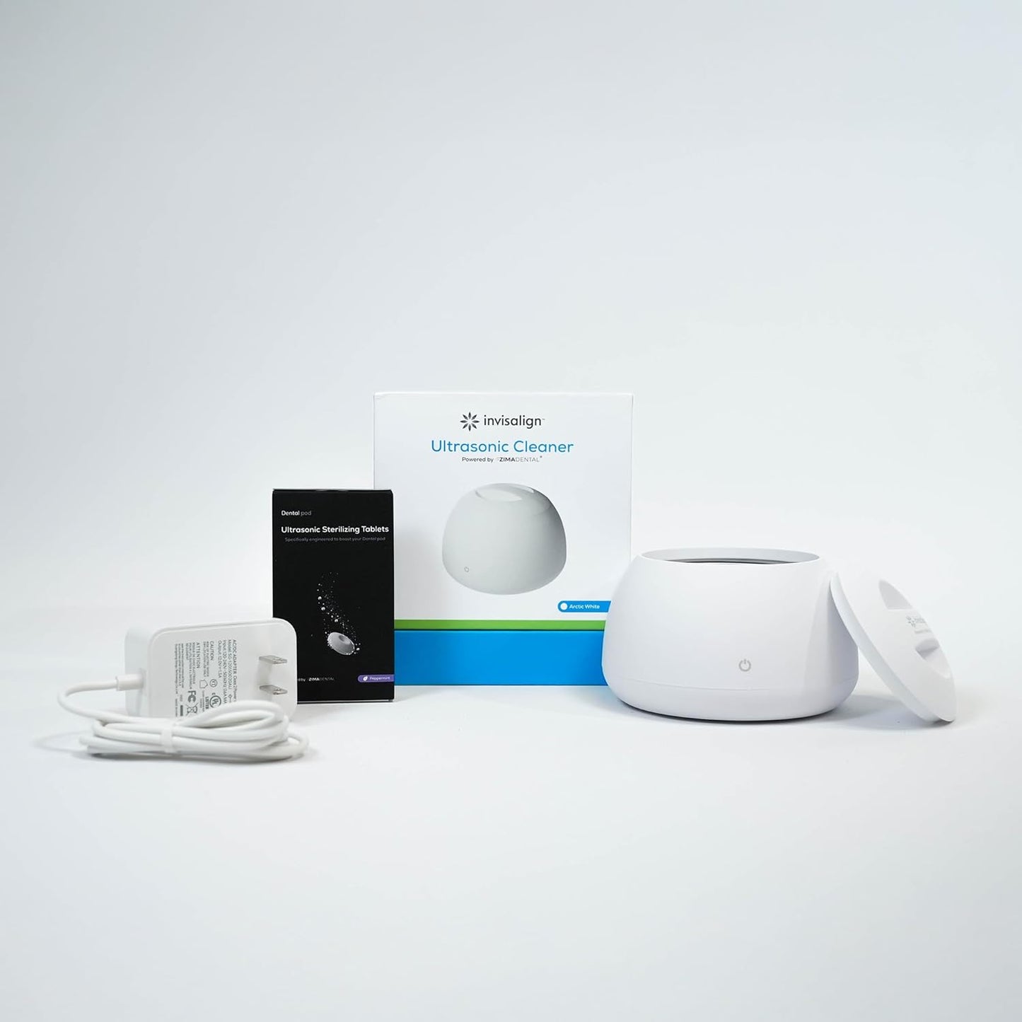 Invisalign Ultrasonic Cleaner | Powered by Zima Dental | Aligner and Retainer Cleaner | Arctic White