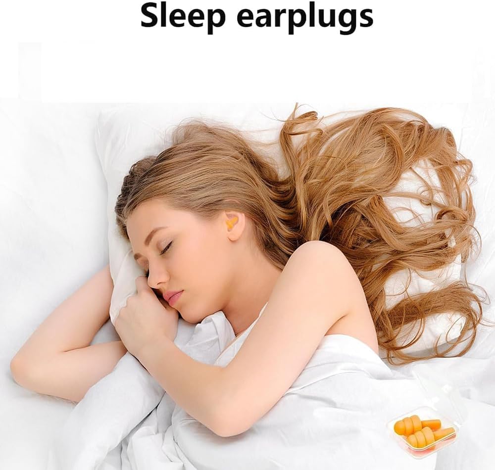 Reusable Ear Plugs, Earplugs for Sleeping Noise Cancelling – Super Soft, Silicone Ear Plug, for Sleeping 8 Pairs, Swimming, Snoring, Concerts, Work, Noisy Places