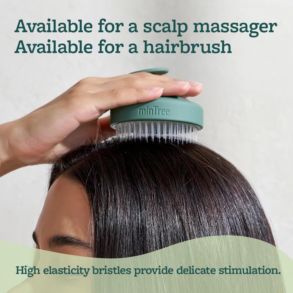 Scalp Purify Massager/Scalp Scrubber with Flexible and Dense Bristles for Hair Growth, Hair Shampoo Brush for Scalp Exfoliator, Stimulating Scalp