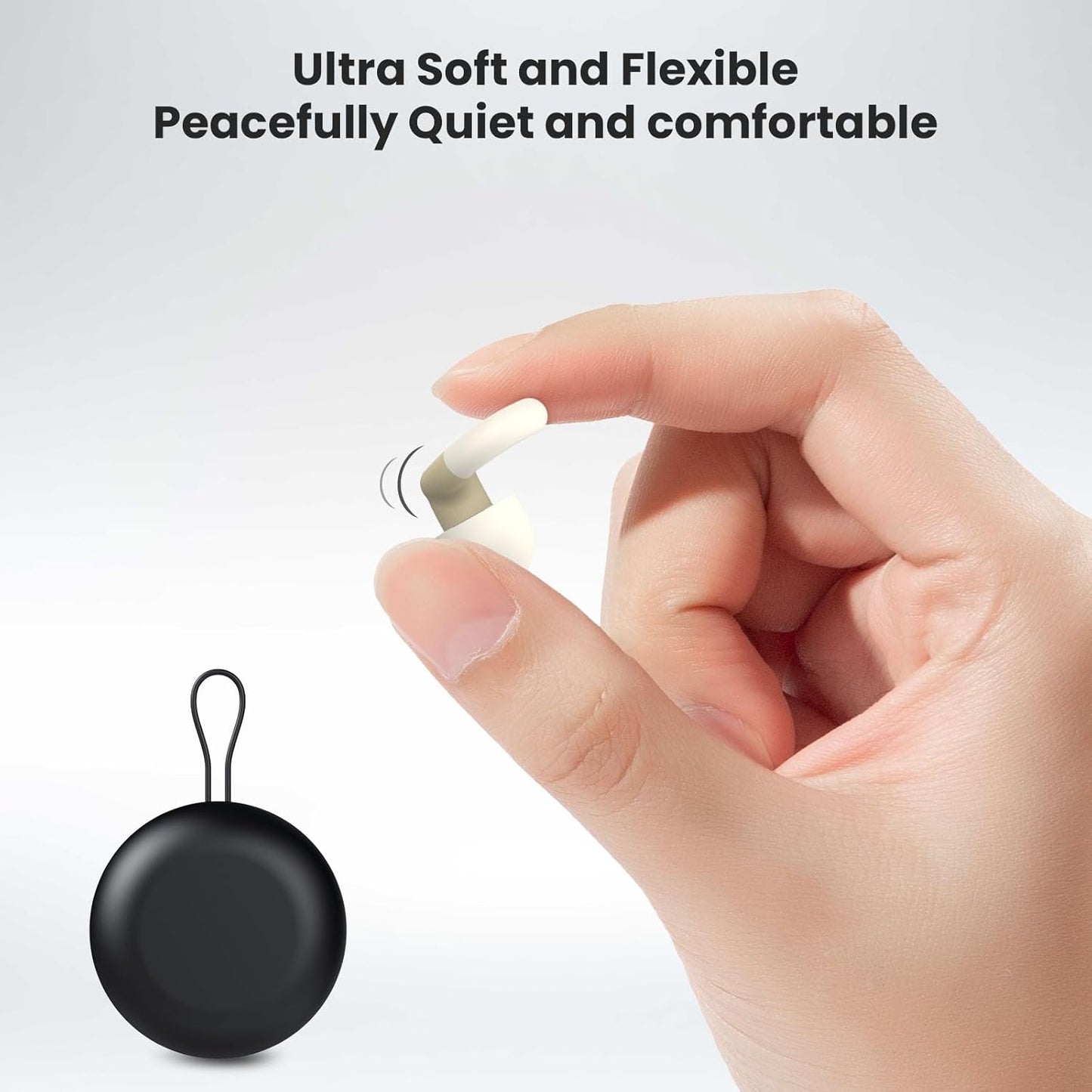 Ear Plugs for Sleeping, 2 Pairs of Reusable Earplugs for Noise Reduction 25dB-30dB with 8 Ear Tips, Soft Hearing Protection Ear Plugs for Concert,Noise Sensitivity, Study & Work