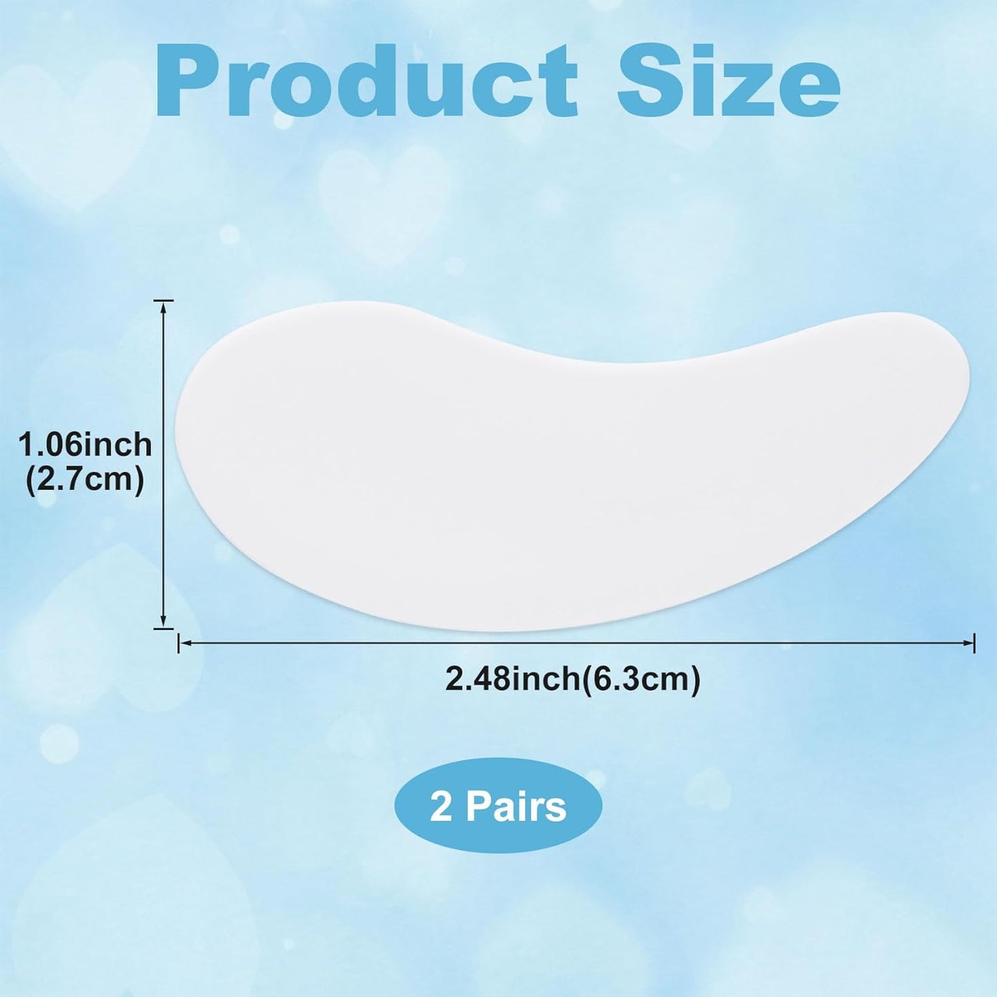 Under Eye Patches 2 Pairs, Silicone Reusable Eye Patches, Under Eye Mask for Skin Care Effect to Reduce Wrinkles and Fine Lines (White)