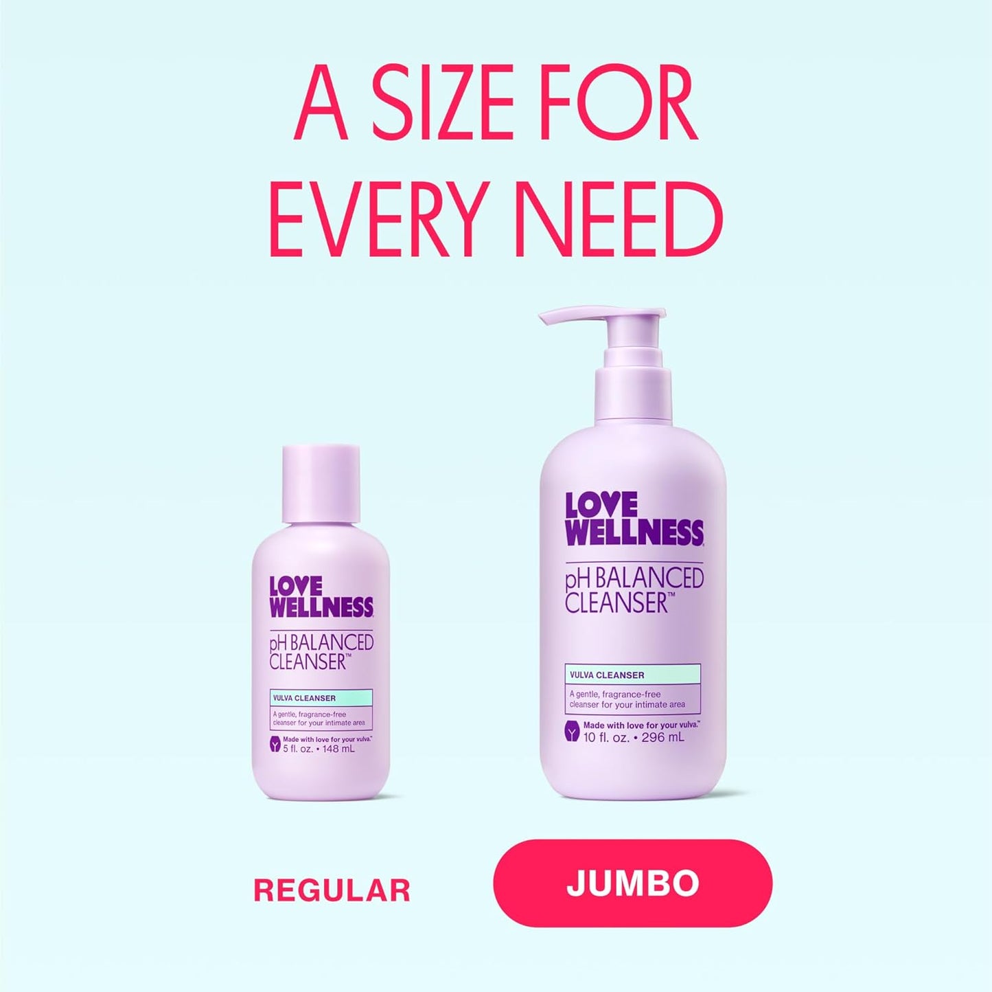 Love Wellness pH Balancing Cleanser | Feminine Vulva Wash for Intimate Health & Hygiene | Fragrance-Free, Non-Irritating & pH Matched | With Aloe Vera & Calendula for Sensitive Skin | 10 Fl Oz