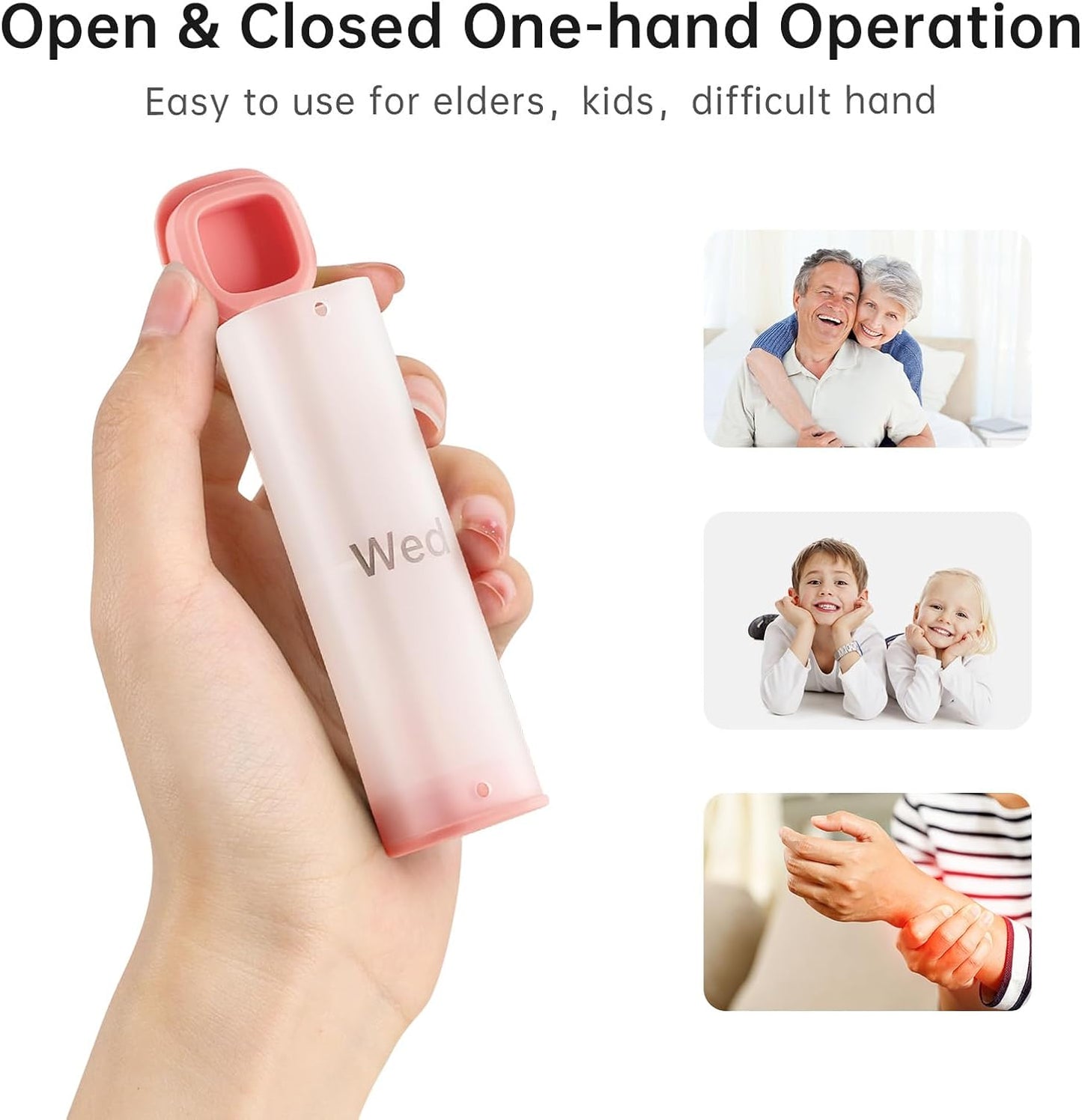 Weekly Pill Organizer 2 Times a Day, KOVIUU Large Travel Pill Box 7 Day, Am Pm Twice Daily Pill Case with Rotatable Handle, Pill Holder Container for Vitamin, Medicine, Supplement, Fish Oil, Pink