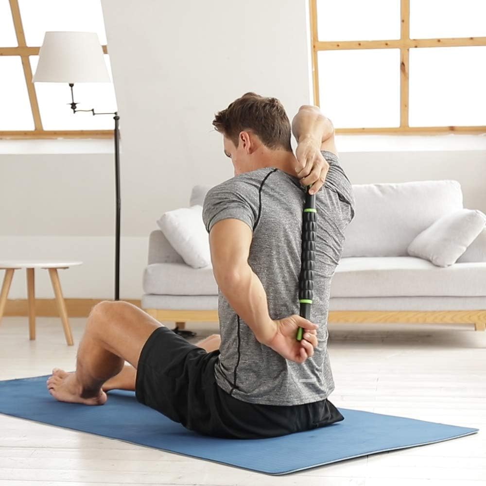 Muscle Roller Stick Massage Roller Muscle Roller Massage Tool for Athletes and Soothing Cramps,Relieving Muscle Soreness, 18 Inches Muscle Roller for Relieving,Physical Therapy,Massage,Body Recovery