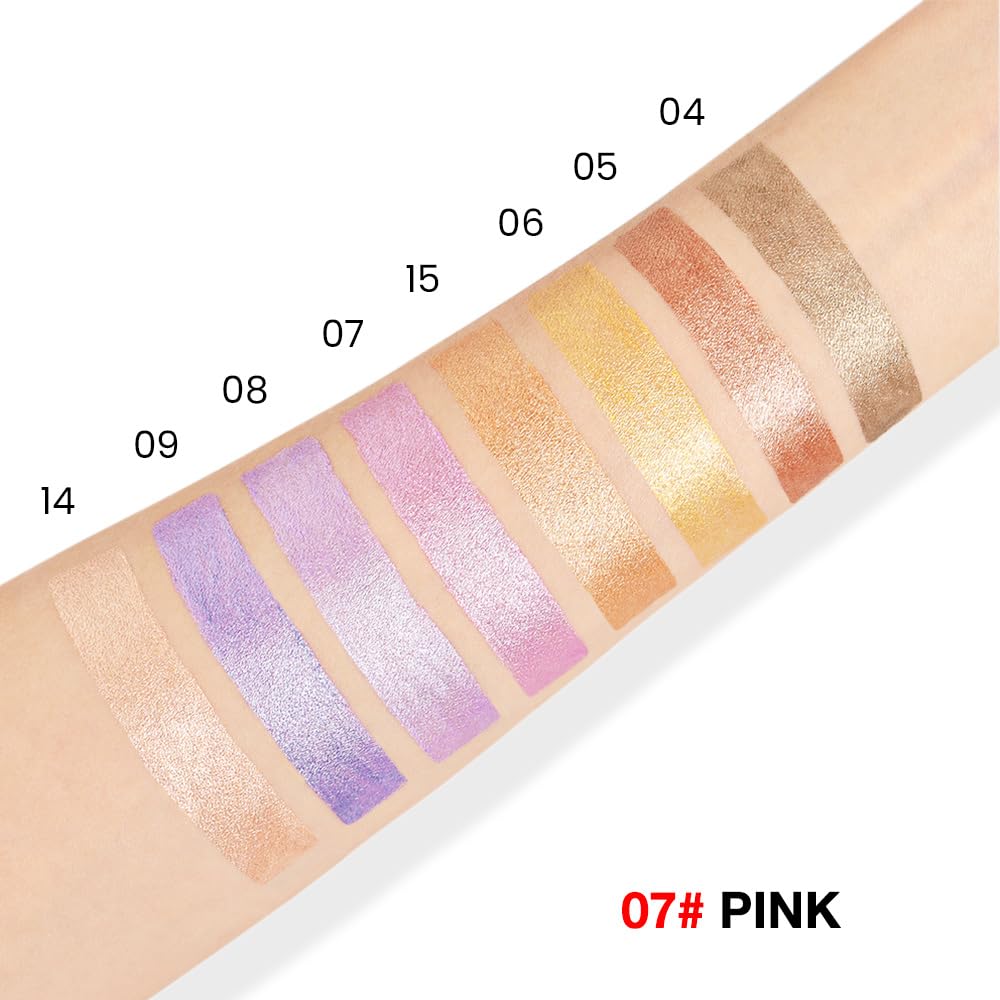 evpct Violet Pink Shimmer Cream Eye Shadow Brightener Sticks Set for Eyes, Violet Pink Shimmery Matte Pencil Eye shadow Applicator Stick Pen Palette Makeup Waterproof sombras en crema para ojos 07#