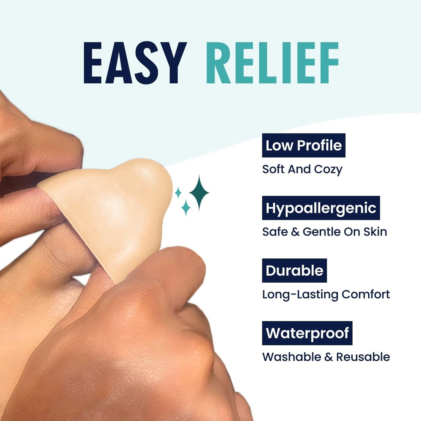 Dr. Frederick's Original Gel Toe Protectors for Men & Women - 12 ct - Toe Caps for Foot Pain Relief - Flexible Cushions for Ingrown Toenails, Corns, Calluses, Blisters, and Comfort -Beige - Large