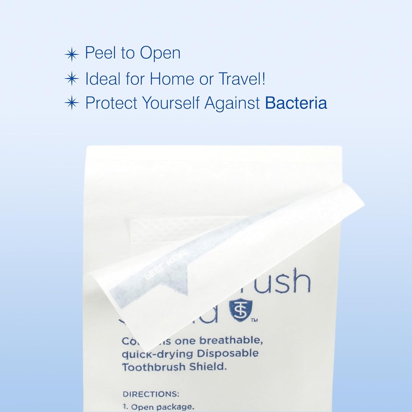 Intellident Toothbrush Shields - Pack of 3 Toothbrush Head Cover Caps - Breathable, Quick-Drying & Disposable - Perfect for Travel, Home & Office Use