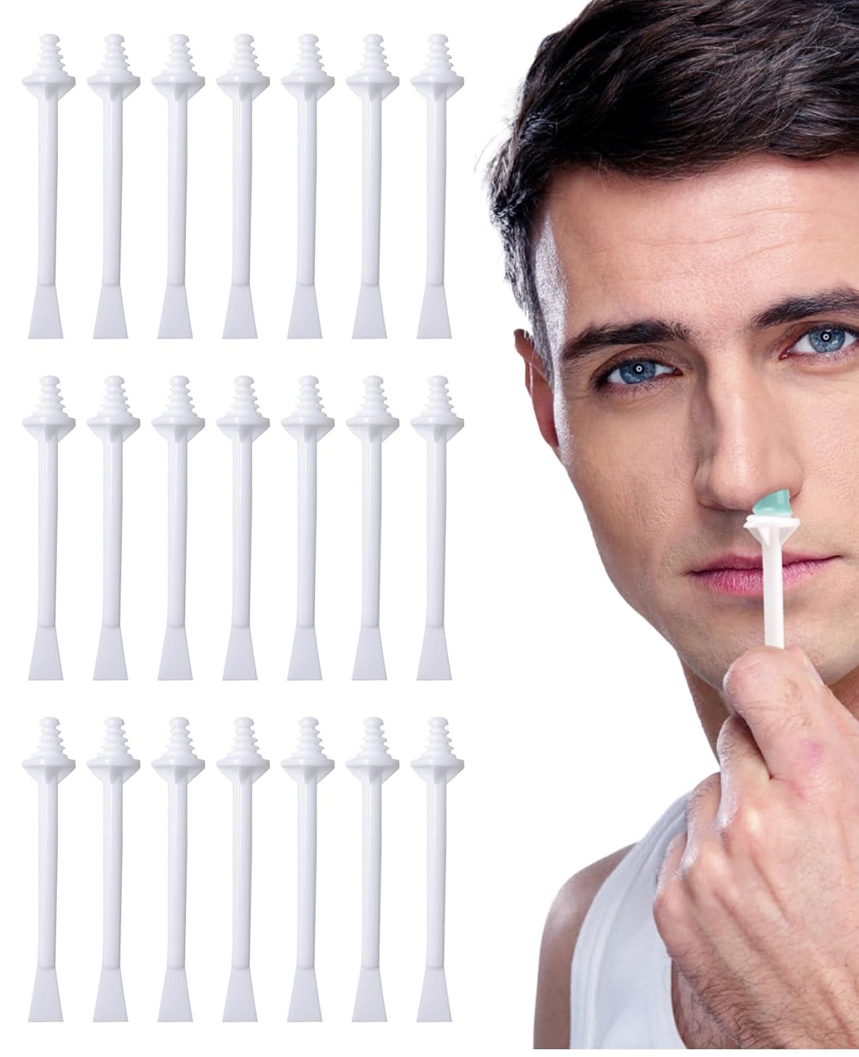 300 Pcs Nose Waxing Sticks, Nose Hair Removal Applicators for Men Women Nostril Nasal Cleaning
