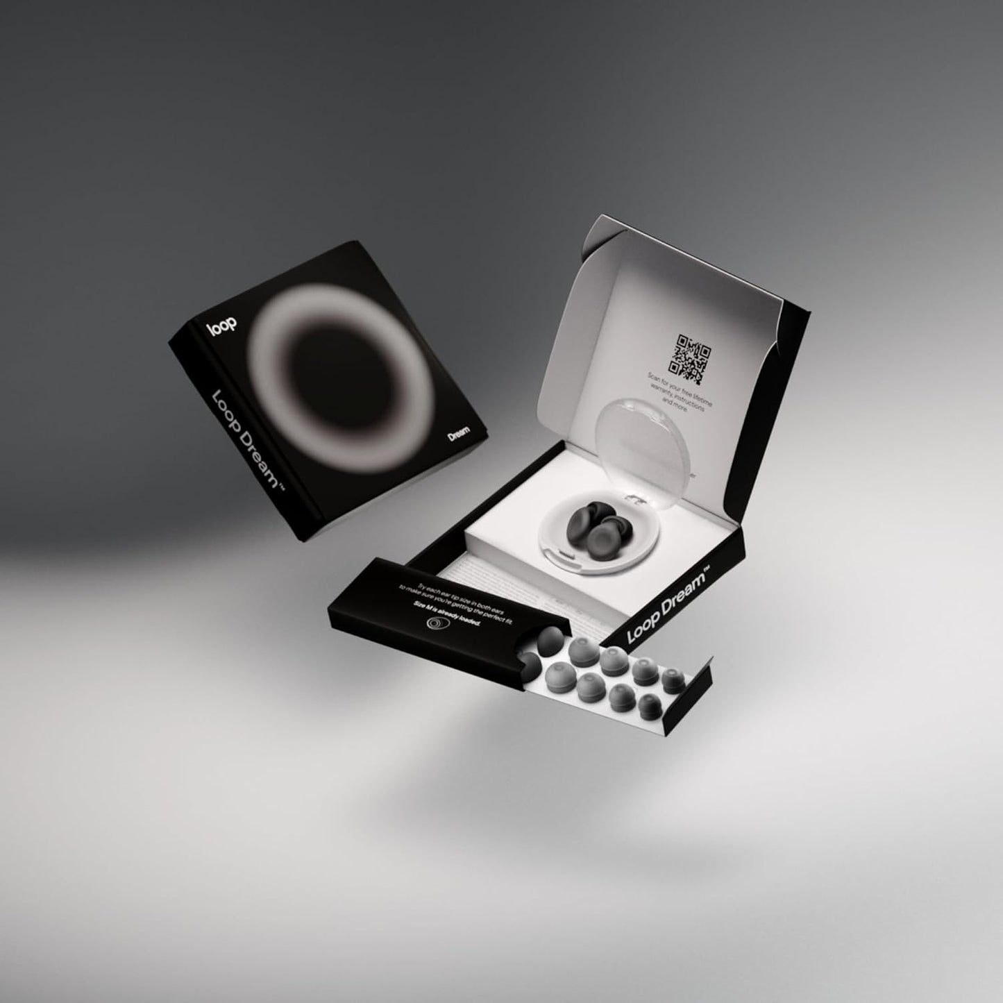 Loop Dream – Silicone/Memory Foam Earplugs for Sleep Comfort | Comfortable Ear Plugs for Muffling Snoring & Sleeping | Customized Fit | 27dB (SNR) Noise Reduction