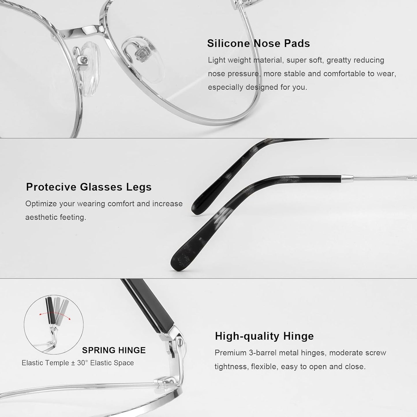 RB. Pilot Retro Cateye Reading Glasses for Women Blue Light Blocking Computer Glasses Spring Hinge Readers