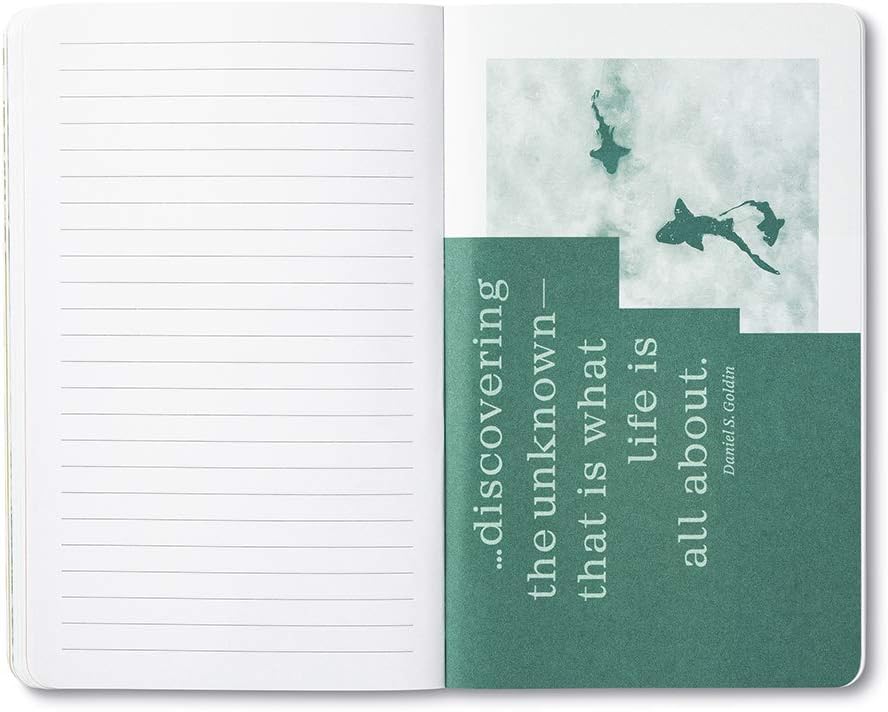 Compendium Softcover Journal - Live with Curiosity – A Write Now Journal with 128 Lined Pages, 5″W x 8″H