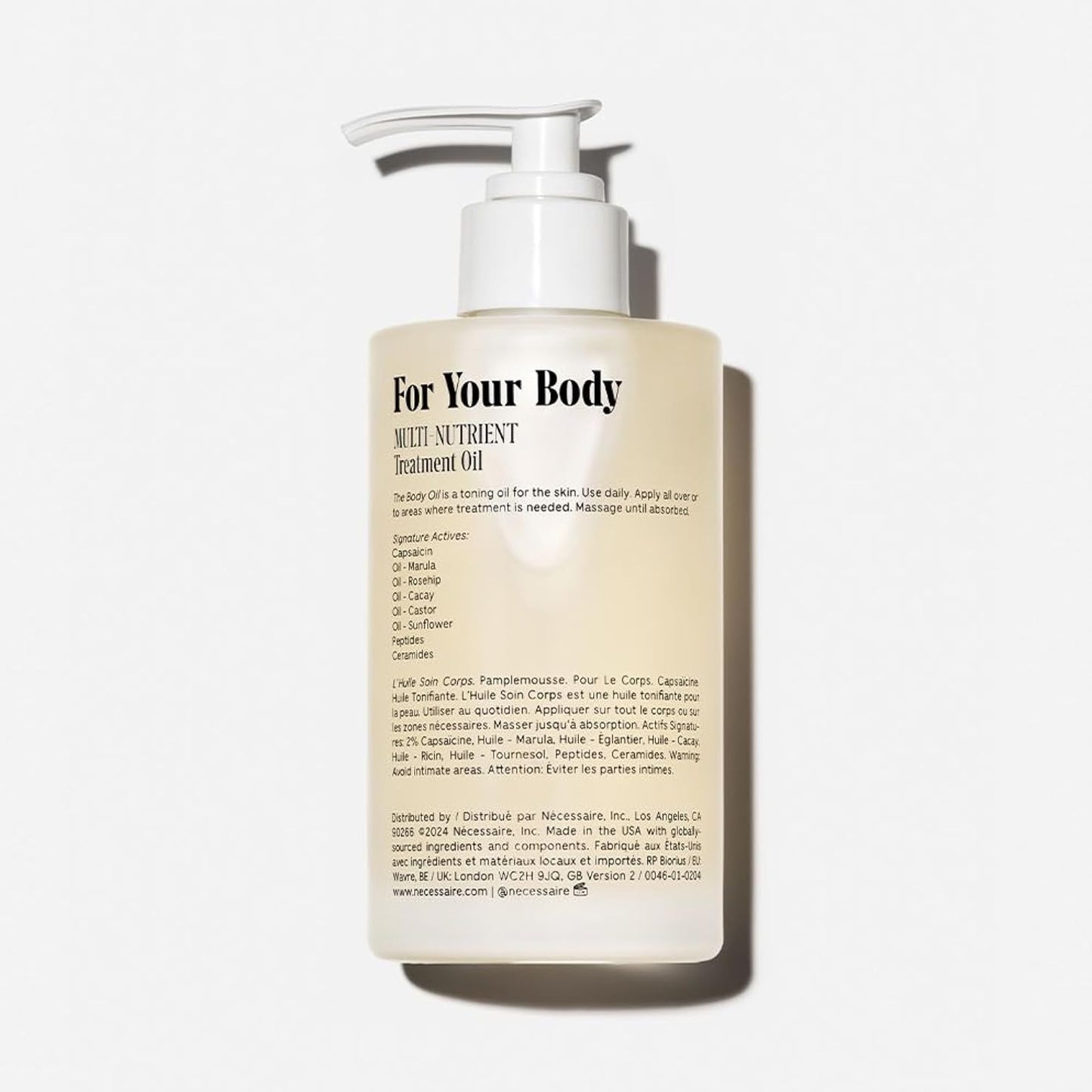 Nécessaire The Body Oil. Multi-Nutrient Treatment Oil For Radiant Skin. 150ml / 5.1 fl oz