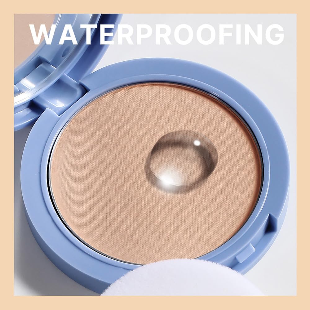 Oil Control Matte Perfection Face Powder Compact For Women, Matte Smooth Flawless Setting Powder Makeup, Polvo Compacto De Maquillaje, Waterproof Long Lasting, 0.35Oz, (140 Golden Beige, 1)