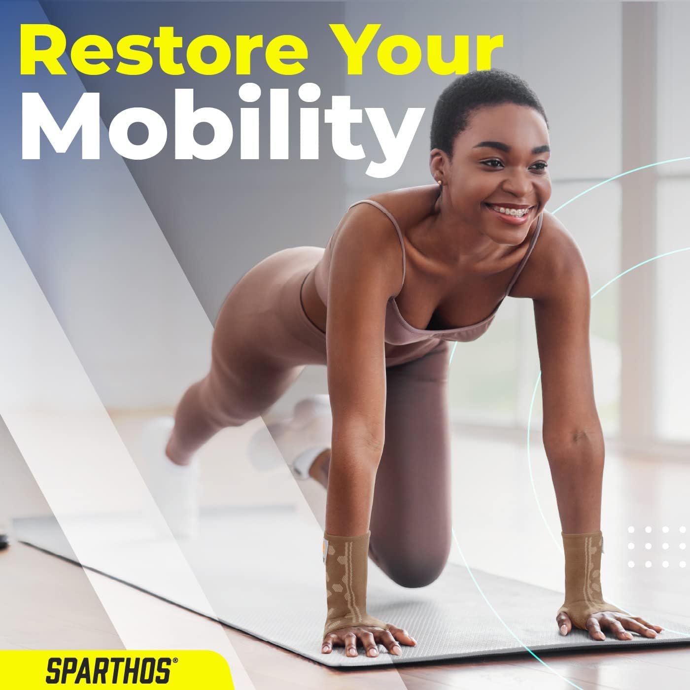 Sparthos Wrist Support Sleeves (Pair) – Medical Compression for Carpal Tunnel and Wrist Pain Relief – Wrist Brace for Men and Women – Made from Innovative Breathable Elastic Blend