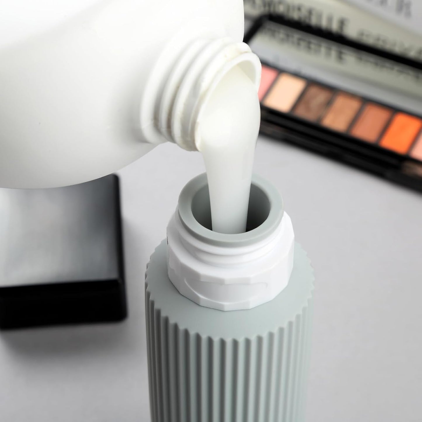 Travel Bottles for Toiletries, Large 6oz Travel Size Containers, BPA Free Leak Proof Tubs Refillable Liquid Accessories with Toiletry Bag for Cometic Shampoo and Lotion Soap (4 Pack)