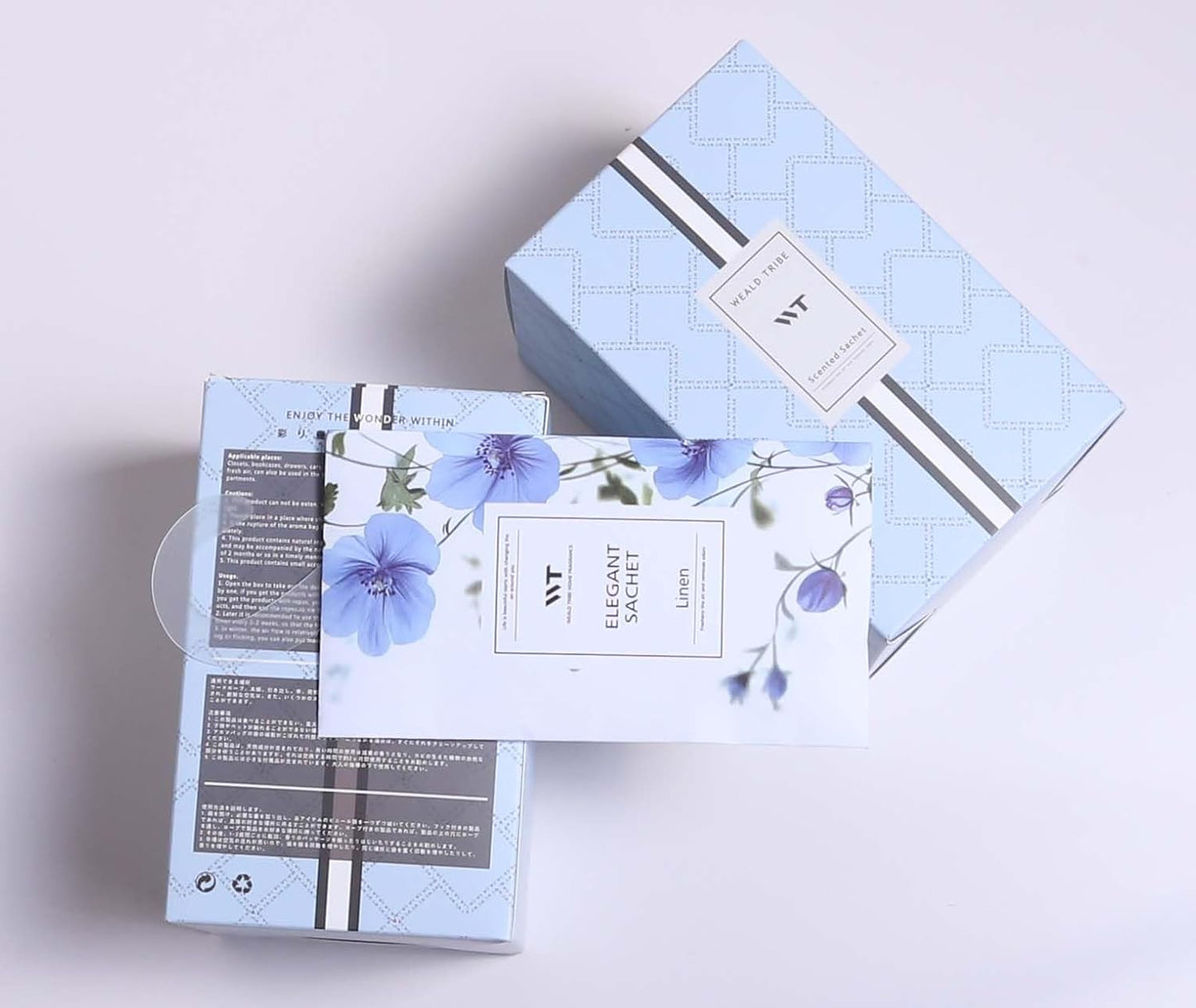 WEALD TRIBE 12 Packs Large-Bag Eucalyptus & Lavender Scented Sachets for Closet and Drawer Deodorizer Home Fragrance | Air Freshener Long Lasting Large Sachets Bags Hanging